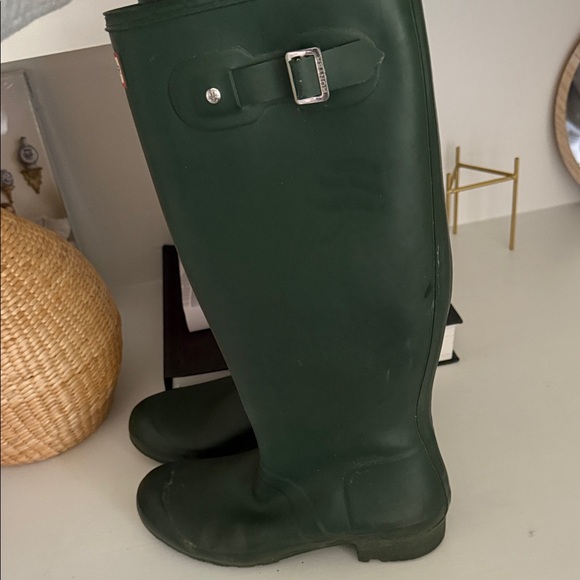 Hunter Women's Dark Green Rain Boots - Picture 3 of 5